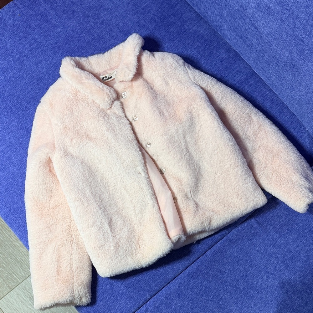 Epic Threads Light Pink Fuzzy Jacket